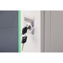 Digitus Carcasa de pared Dynamic Basic 9U 600x600mm gris con cerradura, 60kg, acero galvanizado, para rack 19"