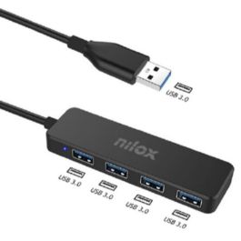 Nilox NXHUB402 - Hub USB 3.0 de Aluminio con 4 Puertos para Expandir la Conectividad del PC, Color Negro Precio: 14.49999991. SKU: S8102787