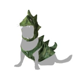 Disfraz de Dinosaurio para Perro, Talla M, Color Verde, Poliéster Disfraz de Dinosaurio para Perro, Talla M, Color Verde, Poliéster