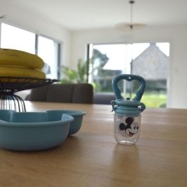 Thermobaby AAAOQ27062 Mordedor de frutas y verduras de silicona con diseño Mickey