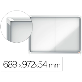 Nobo Vitrina de Anuncios Premium Plus Magnética con Puerta Corredera 8 x DIN A4 689x972x54 mm Precio: 317.79000044. SKU: B1EZEJ3ECH