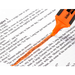 Liderpapel Rotulador Mini Fluorescente Naranja Punta Biselada 1-4mm