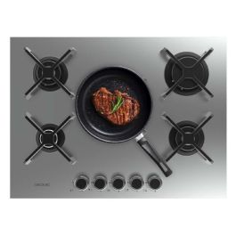 Cecotec Placa de gas 5 fuegos Bolero Squad G 5400S 10400W inox WOK encendido seguro