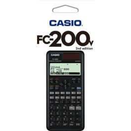 Casio Calculadora Científica FC-200 V-2 Solar-Pilas Programable 4 Líneas LCD 10+2 Dígitos Negro