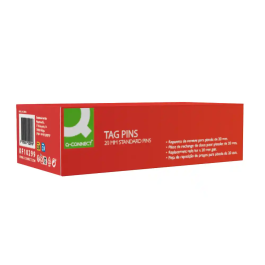 Q-connect Navetes para pistola 20 mm Caja de 5000 unidades Consumible para etiquetadoras textiles