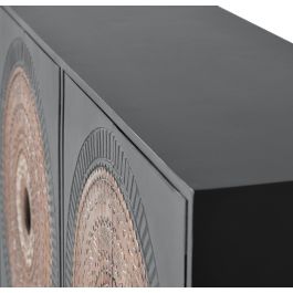 Giner y Colomer Aparador Madera de Mango con Patas Metal Gris Marrón 4 Puertas