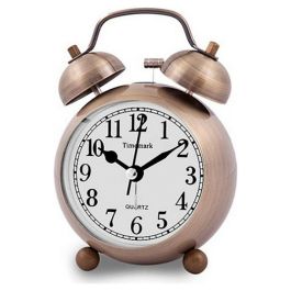 Reloj-Despertador Analógico Timemark Bronce Luz con sonido 9 x 13,5 x 5,5 cm (9 x 13,5 x 5,5 cm) Precio: 11.49999972. SKU: S6502800