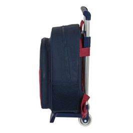 Mochila Escolar con Ruedas F.C. Barcelona Corporativa Azul Granate (27 x 33 x 10 cm)