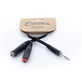 Cable Y Jack Estéreo Macho / 2 Jacks Mono Hembra 30 Cm Cable Y Jack Estéreo Macho / 2 Jacks Mono Hembra 30 Cm