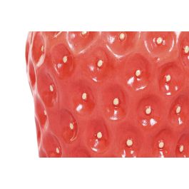 DKD Home Decor Mesita Auxiliar de Magnesia Fresa Roja Verde 40 x 40 x 43 cm