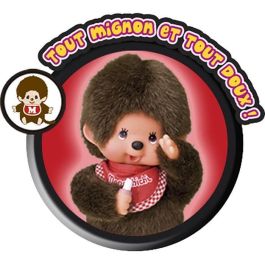 Bandai Monchhichi Peluche Niño Babero Rojo 20 cm
