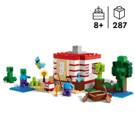 Lego Minecraft 21275 Jungle TNT House - Set de Construcción para Niñas y Niños de 8 Años