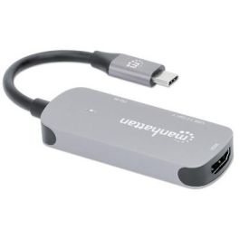 MANHATTAN Adaptador USB-C a HDMI 3 en 1 con Suministro de Energía hasta 100W y Resolución 4K
