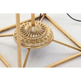 DKD Home Decor Lámpara de Pie Moderna Dorada Metal y Cristal Geométrico 30x71x30 cm