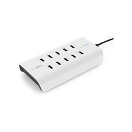 Belkin Estación de Carga USB de 10 Puertos, 120W, 2.4A por Puerto, Color Blanco