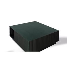 Giner Y Colomer Mesa de Centro de Metal Verde Oscuro con Revistero 90x90x39 cm