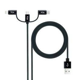 Nanocable Cable USB 3 en 1 Tipo A a USB-C/Micro USB/Lightning 1 m Negro - Modelo 10.01.3200 Precio: 7.49999987. SKU: B195DCWZ64