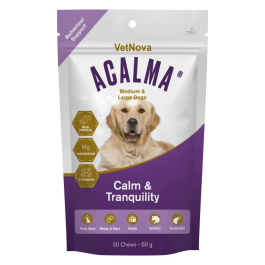Vetnova Acalma Alimento Complementario Chew para Perros Medianos y Grandes 30 Unidades Precio: 28.49999999. SKU: B15LEA8DSE