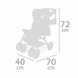 Silla gemelar plegable verona para muñecas de hasta 52 cm.40x70x72 cm Silla gemelar plegable verona para muñecas de hasta 52 cm.40x70x72 cm