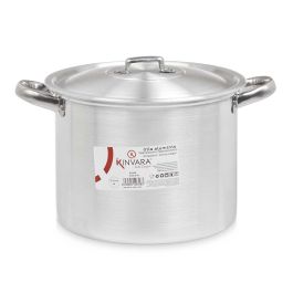 Olla de Aluminio Kinvara 22 cm 6 L - Plata, Apta Gas/Horno/Lavavajillas (6 Unidades) Olla de Aluminio Kinvara 22 cm 6 L - Plata, Apta Gas/Horno/Lavavajillas (6 Unidades)