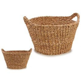 Cesto con Asa Redondo Giftdecor 52x28x47 cm, 18L, Marrón - Alga de Mar (6 Unidades) Precio: 64.79000055. SKU: S3605605