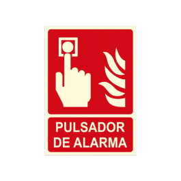 Normaluz Cartel de Extinción Pulsador de Alarma Clase B PVC 0.7mm 21x30cm