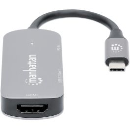 MANHATTAN 3-in-1 Dock USB-A/USB-C PD 4K60 HDMI USB USB-C PD