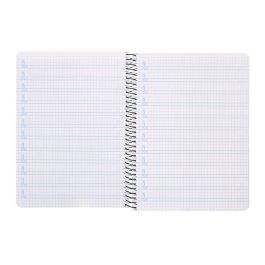 Cuaderno Espiral Liderpapel Cuarto Pautaguia Tapa Dura 80H75 gr Cuadro Pautado 4 mm Con Margen 6 unidades