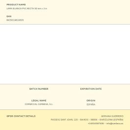 Cambesa Lama blanca PVC recta 50 mm x 2 m