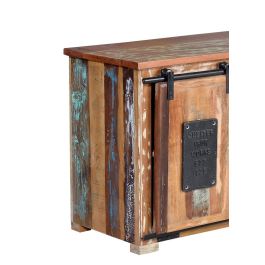 Giner y Colomer Mueble TV Madera Reciclada Multicolor 130 cm