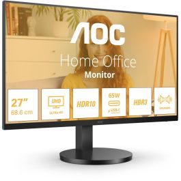 AOC U27B3CF Monitor Profesional 27" 4K UHD IPS 60Hz USB-C 65W PD, Altura Ajustable, HDMI/DP