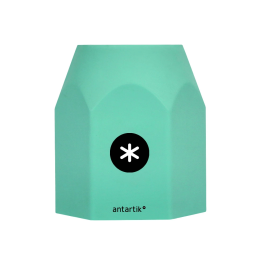 Antartik Cubilete Portalápices Hexagonal de Silicona 95x85x75 mm Celeste, Coral, Lavanda y Menta Pastel