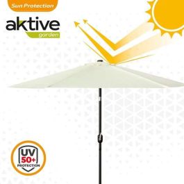 Sombrilla Aktive 270 x 235,5 x 270 cm Ø 270 cm Acero Aluminio Crema Sombrilla Aktive 270 x 235,5 x 270 cm Ø 270 cm Acero Aluminio Crema