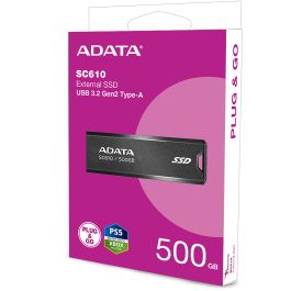 Disco Duro Externo Adata SC610-1000G-CBK SSD 1 TB Negro