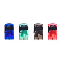 Prof Encendedor Storm Doble Llama Transparente Colores Surtidos Recargable Capsule black