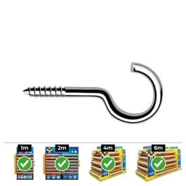 Celo Din ha Hembrilla Roscada Abierta ø4.0 x 60 mm Zincado Caja 200 uds para Madera y Taco de Nylon Precio: 16.50000044. SKU: S7903045