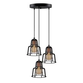 Endüstri Lámpara Colgante "Sorocaba" OPV-892OPV1780 Estilo Industrial Negro 3xE27
