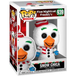 FUNKO Figura POP Five Nights at Freddy's Holiday Snow Chica, Figura de vinilo 9cm
