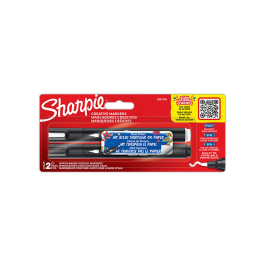 Sharpie Rotulador Acrílico Punta Redonda Blíster 2 Unidades Blanco y Negro para Múltiples Superficies