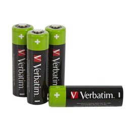 Verbatim Pilas Recargables Premium HR6 AA, 1.2V, 2500mAh, Pack de 4