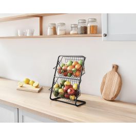 Confortim Frutero Metal Doble 28 x 18 x 39 cm