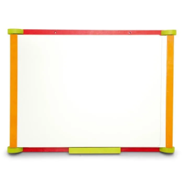 Jeujura Tríptico de Madera Magnético 3 Caras con Tiza y Pizarra, Incluye Portalápices y Accesorios