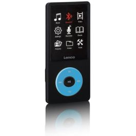 Lenco Xemio-860BU Reproductor MP3 8GB con Pantalla LCD, Bluetooth 5.3 y Auriculares, Negro/Azul