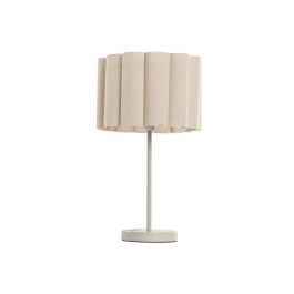 DKD Home Decor Lámpara de Sobremesa Urban, Crudo Blanco, de Metal y Lino, 28x28x50 cm, bombilla E27 de 50W (Pack 2) Precio: 52.69000055. SKU: B19J768RCF