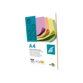 Papel Color Liderpapel A4 75 gr Neon 4 Colores Surtidos Paquete De 100 Hojas