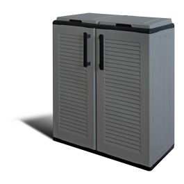Armario bajo línea eco easy con reciclaje selectivo de 2 tapas, polipropileno, gris oscuro, 68 x 37 x 84 cm Precio: 54.46089. SKU: B1B8WXAAEN