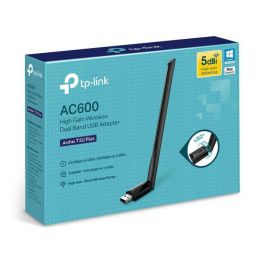 TP-Link Adaptador USB WiFi AC600 T2U Plus Dual Band 5GHz/2.4GHz con Antena Externa 5dBi para Windows y Mac OS