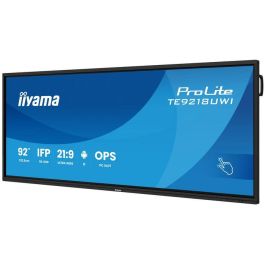 iiyama 92" 5K UHD Táctil Interactivo Android 13 iiWare11, 50 Puntos IR+, Anti-reflejos, Altavoces y Micrófono