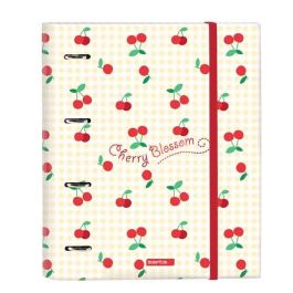Carpeta de anillas Safta Cherry A4 Beige (27 x 32 x 3.5 cm) Carpeta de anillas Safta Cherry A4 Beige (27 x 32 x 3.5 cm)