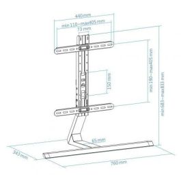 TooQ DB3265F-B Soporte de Mesa para TV 32-65" hasta 40 kg VESA Aluminio Negro. Cables organizados, Pantallas curvas. TooQ DB3265F-B Soporte de Mesa para TV 32-65" hasta 40 kg VESA Aluminio Negro. Cables organizados, Pantallas curvas.
